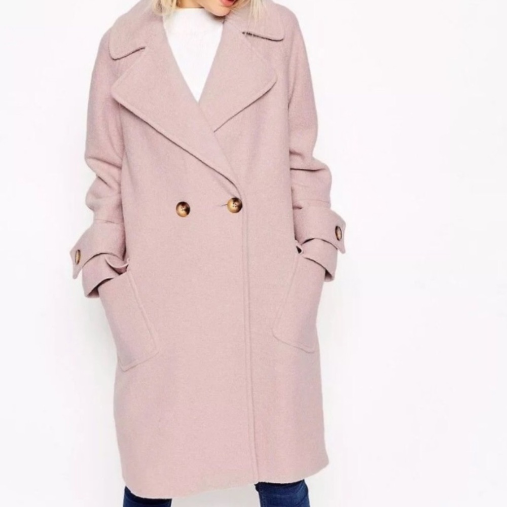 ASOS Dusty Pink Wool Coat